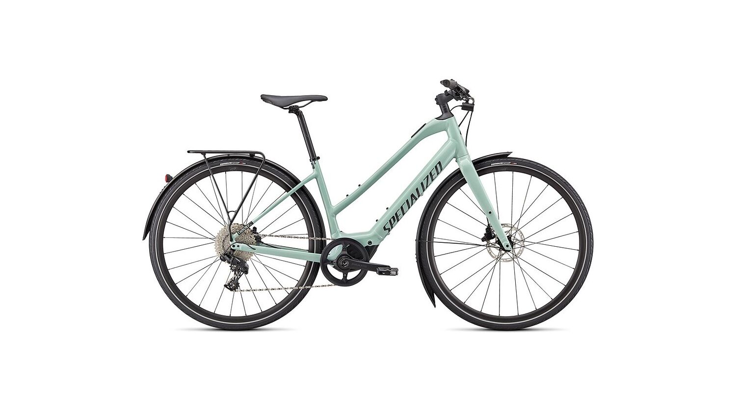 Specialized Turbo Vado SL 4.0 ST EQ 320 Wh E-Bike Trapez 28" white sage/black reflective L