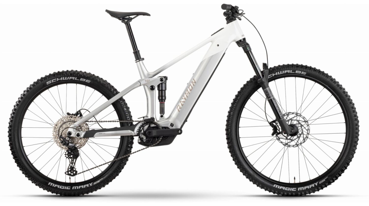 Raymon Vamok Comp 800 Wh E-Bike Fully 29"/27,5" silver/white