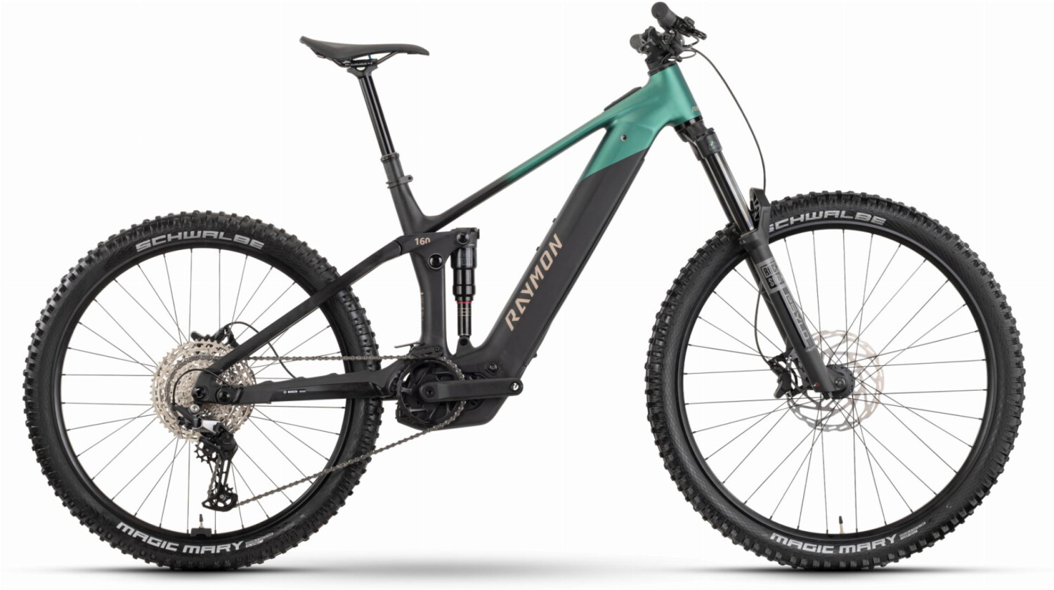 Raymon Vamok Comp 800 Wh E-Bike Fully 29"/27,5" black/seagreen