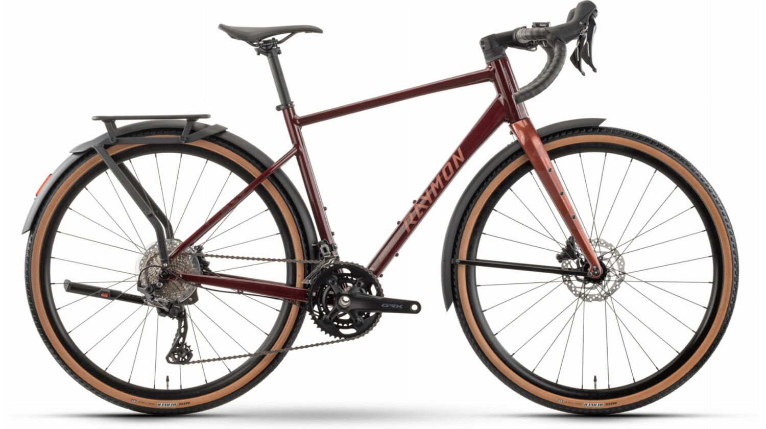 Raymon Territ Pro Street Gravelbike Diamant 28" maroonbrown/brick