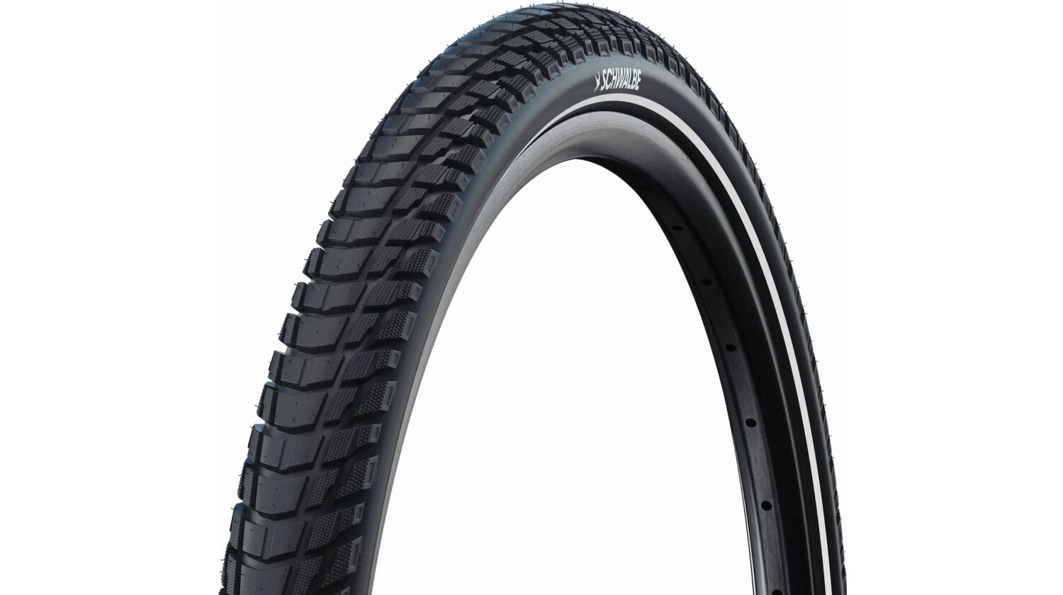 Schwalbe Marathon Plus Tour SmartGuard, Standard, Tube Drahtreifen 26", Addix Green black/reflex 50-559
