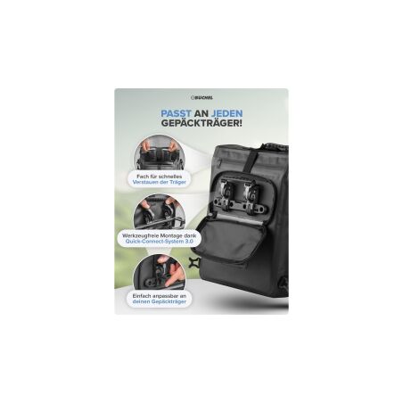 B&uuml;chel 3in1 GTR-Tasche 100 % Wasserdicht mit Rucksackfunktion 22 L
