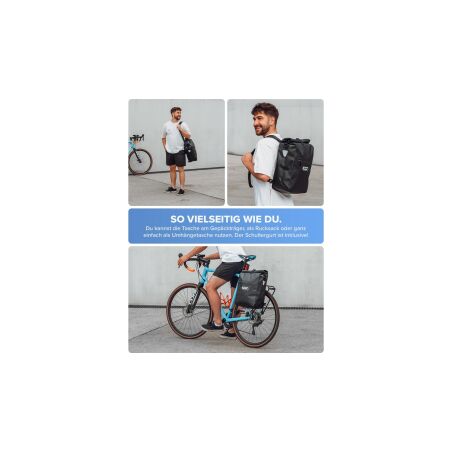 B&uuml;chel 3in1 GTR-Tasche 100 % Wasserdicht mit Rucksackfunktion 22 L