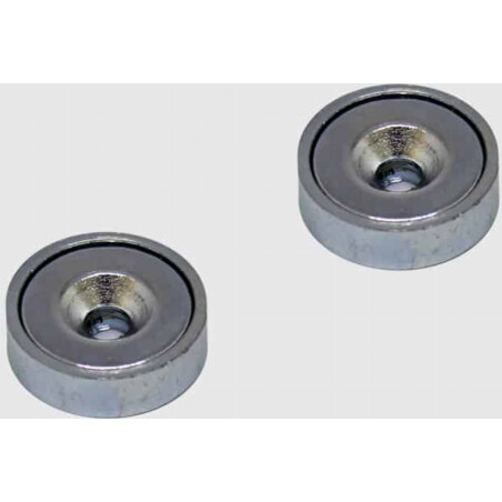 magped Neodym Ersatz Magnete 1 Paar silber