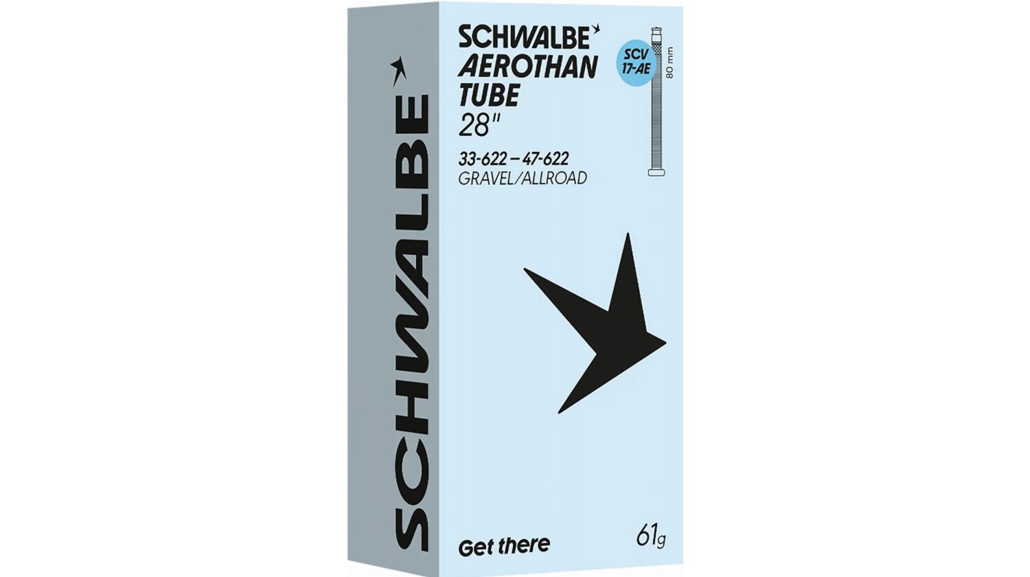 Schwalbe Aerothan/Aerothan+ Schlauch 28" NR. 17-AE schwarz ETRTO 33/47-622 SCV 40 mm