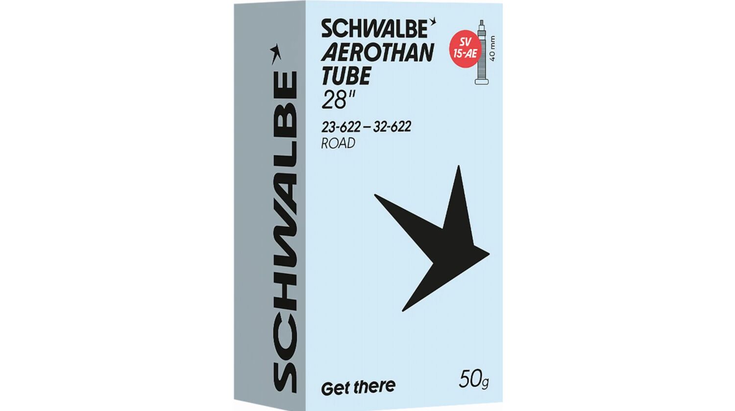 Schwalbe Aerothan/Aerothan+ Schlauch 28" NR. 15-AE schwarz ETRTO 23/32-622 SCV 40 mm