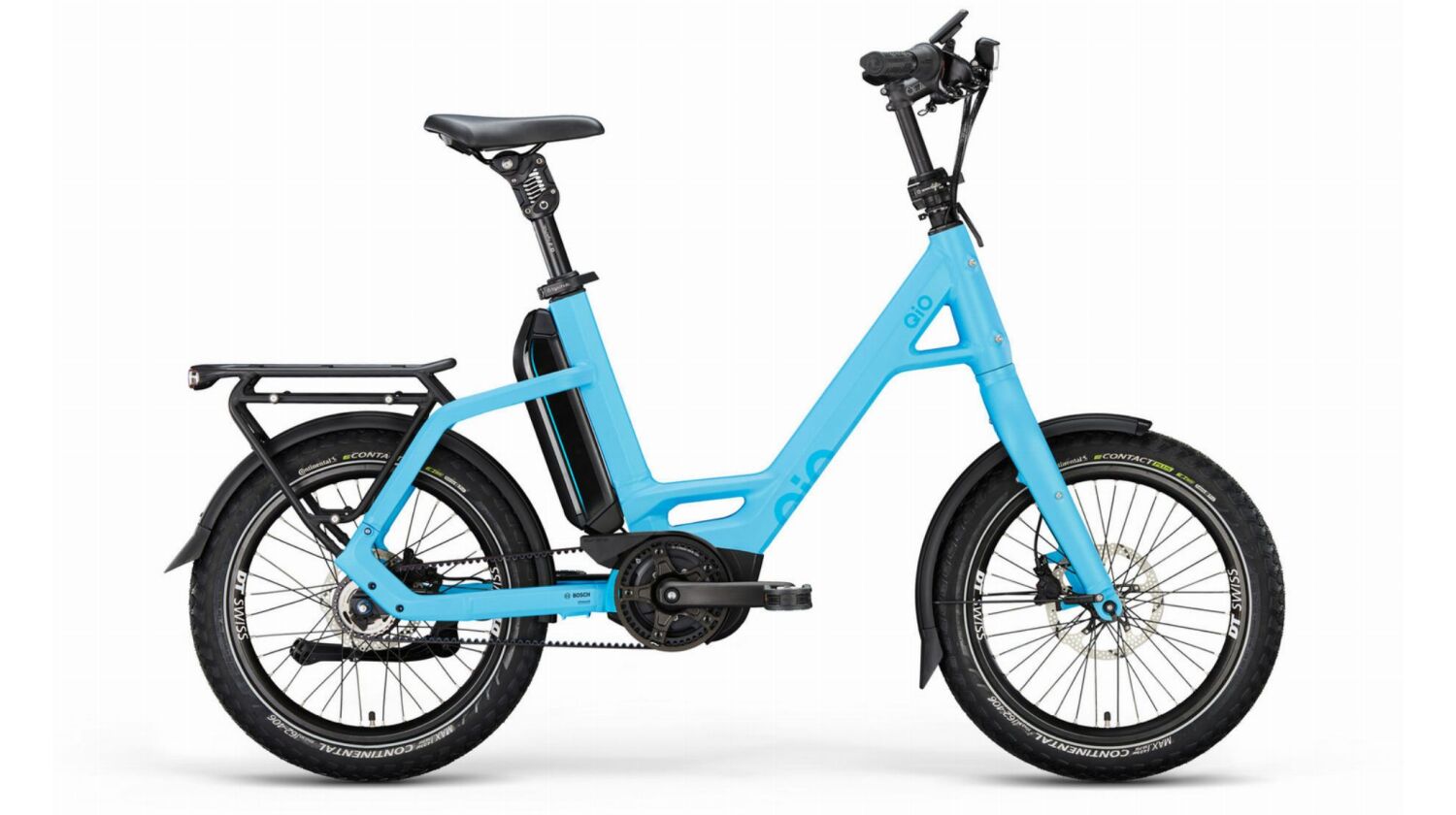 QiO EINS P-5 545 Wh E-Kompaktrad 20" ice blue matt 48 cm