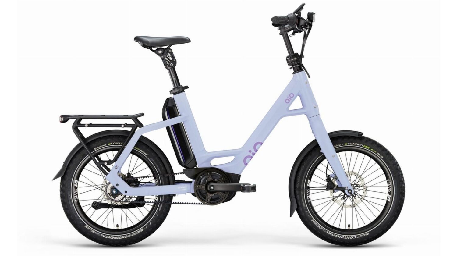 QiO EINS P-5 Rücktrittnabe 545 Wh E-Kompaktrad 20" sweet lavender matt 48 cm