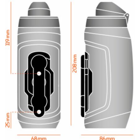 Fidlock Twist Trinkflasche inkl. magnet-mechanischem Flaschenhaltersystem f&uuml;r Fahrradrahmen 590 ml