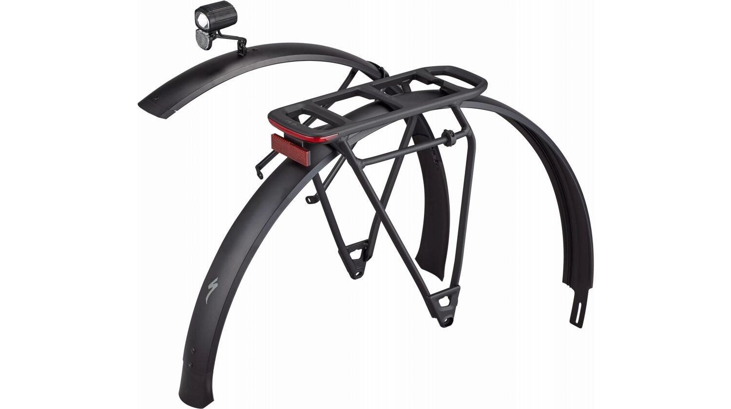 Specialized Turbo Tero Equipment Kit aus DRYTECH Schutzblechen, Front - und Rücklicht und einem Schwerlast-MIK-kompatiblen Gepäckträger 29 x 2.35