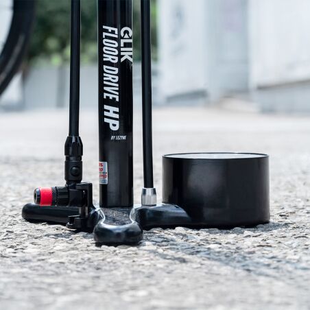 Lezyne Standluftpumpe Steel HP Clik&trade; Floor Drive schwarz-matt
