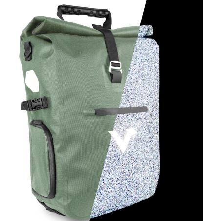 Valkental ValkPro 3in1 Fahrradtasche - hochfunktionales Multitalent 25 L inkl. Umh&auml;ngegurt
