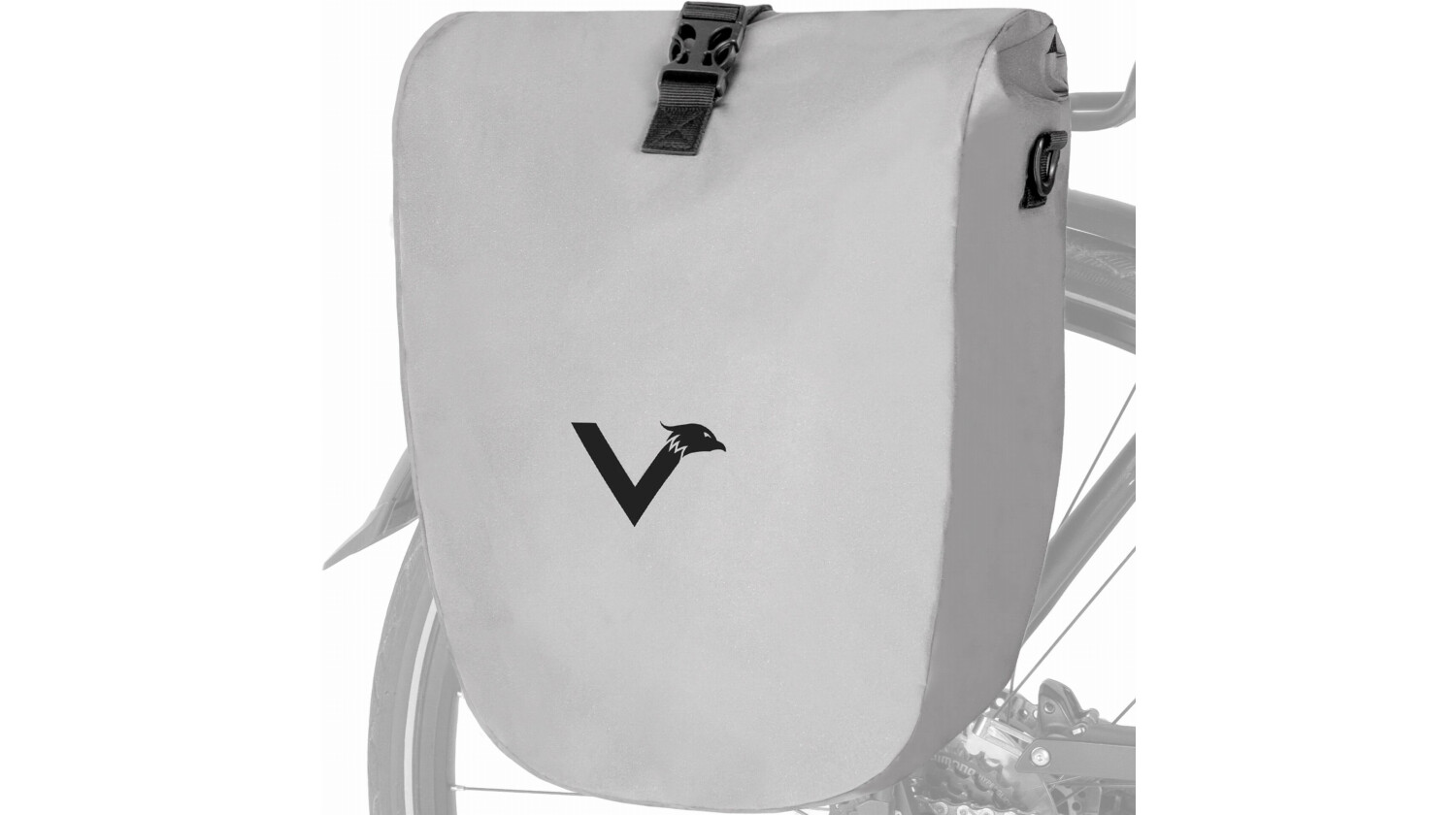 Valkental Bike Bag große & wasserdichte Gepäckträgertasche inkl. Umhängegurt reflective
