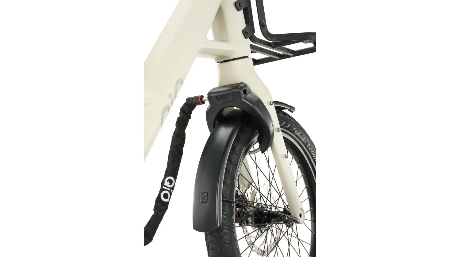 QiO Frame Lock Schlossset "R" - abziehbarer Schlüssel schwarz