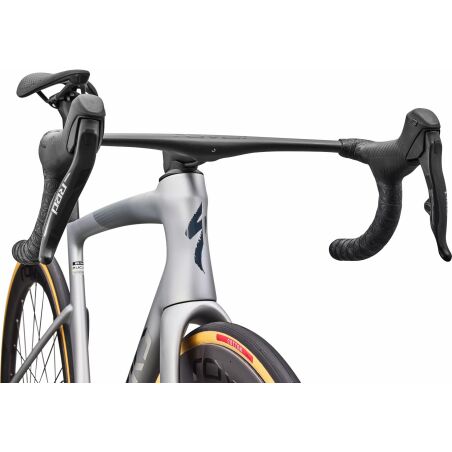 Specialized S-Works Tarmac SL9 AXS Rennrad Diamant 28" Satin Silver Dust/Gloss Chrome