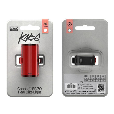 Knog Cobber R&uuml;cklicht 50 Lumen StVZO rote LED schwarz