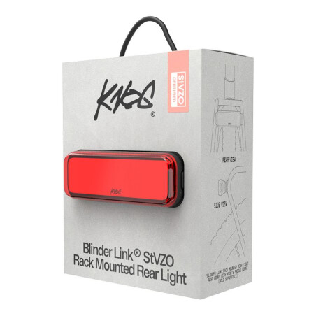 Knog Blinder Link R&uuml;cklicht StVZO 50/80 mm, Rote LED, Montage am Sattel oder Gep&auml;cktr&auml;ger black