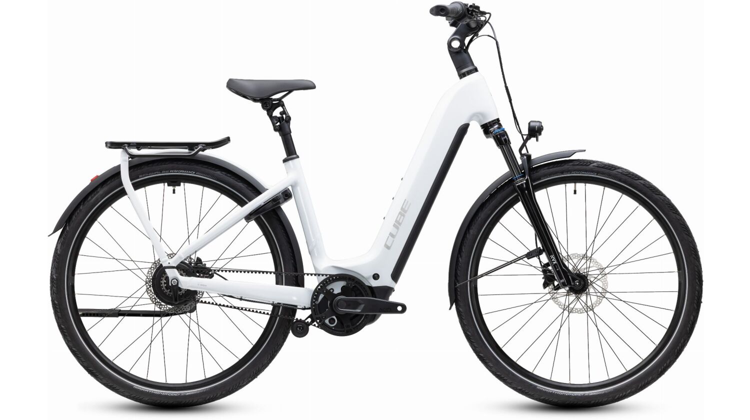 Cube Kathmandu Hybrid Deluxe Pro 800 Wh E-Bike Easy Entry 28" metallicwhite´n´chrome