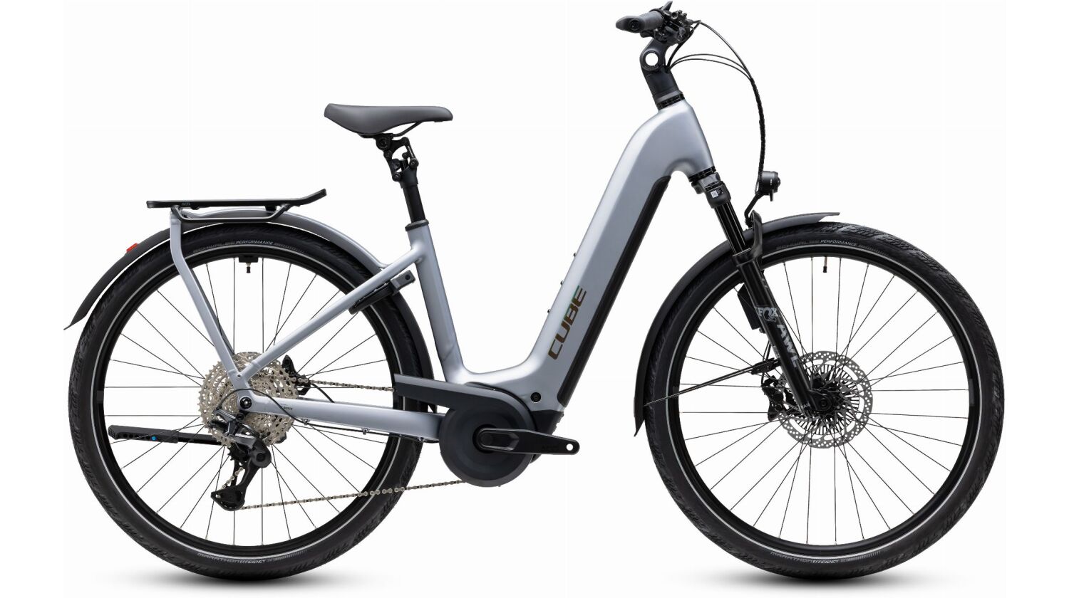 Cube Kathmandu Hybrid EXC 800 Wh E-Bike Easy Entry 28" slategrey´n´chrome