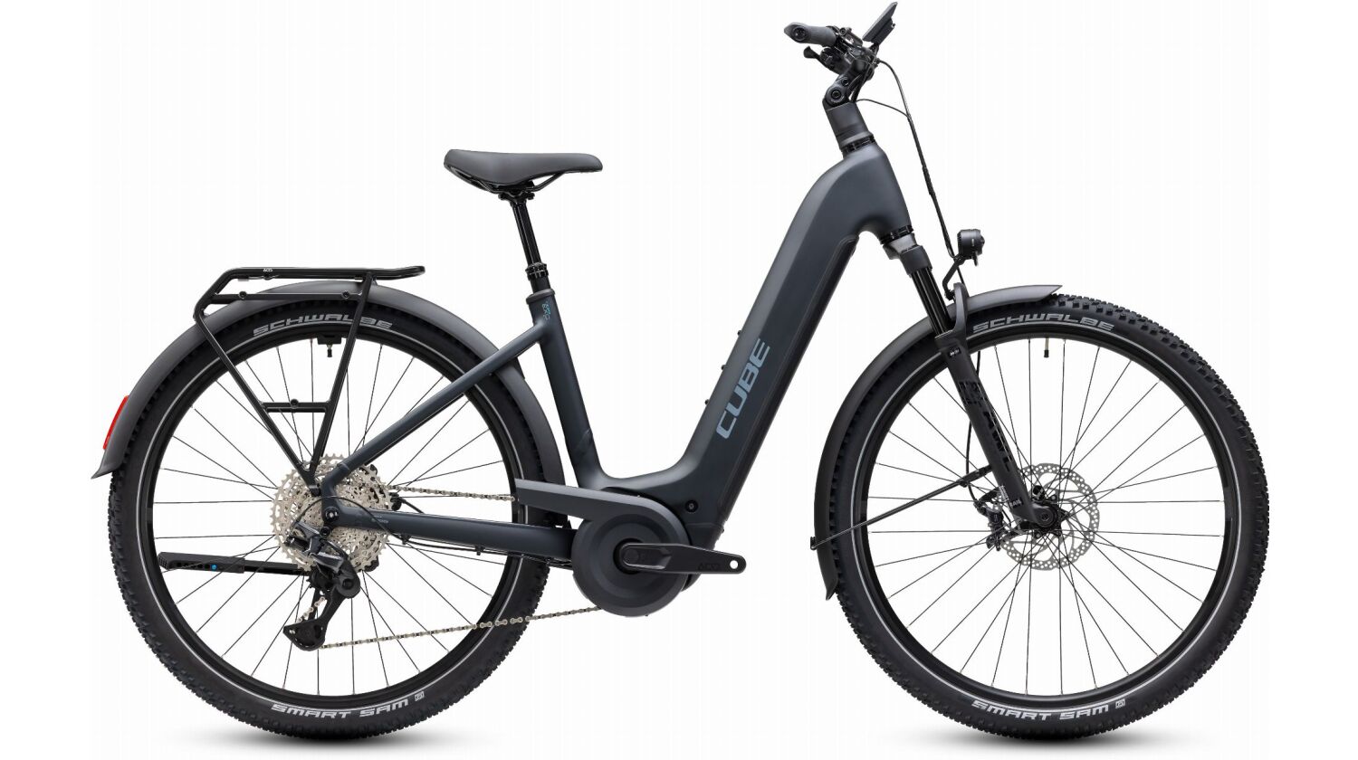 Cube Nuride Hybrid EXC 800 Wh E-Bike Easy Entry 28" coal´n´chrome
