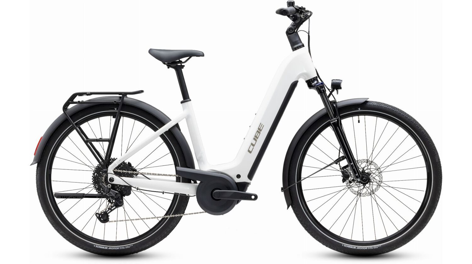 Cube Touring Hybrid ONE 600 Wh E-Trekkingbike Easy Entry 28" metallicwhite´n´chrome
