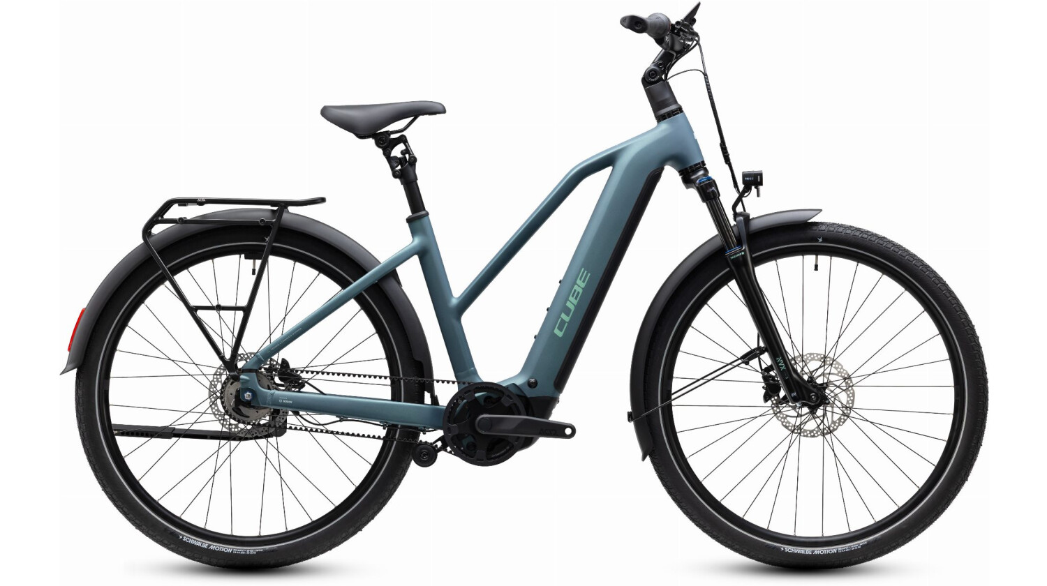 Cube Touring Hybrid Deluxe SLX 800 Wh E-Bike Trapeze 28" greengranit´n´green