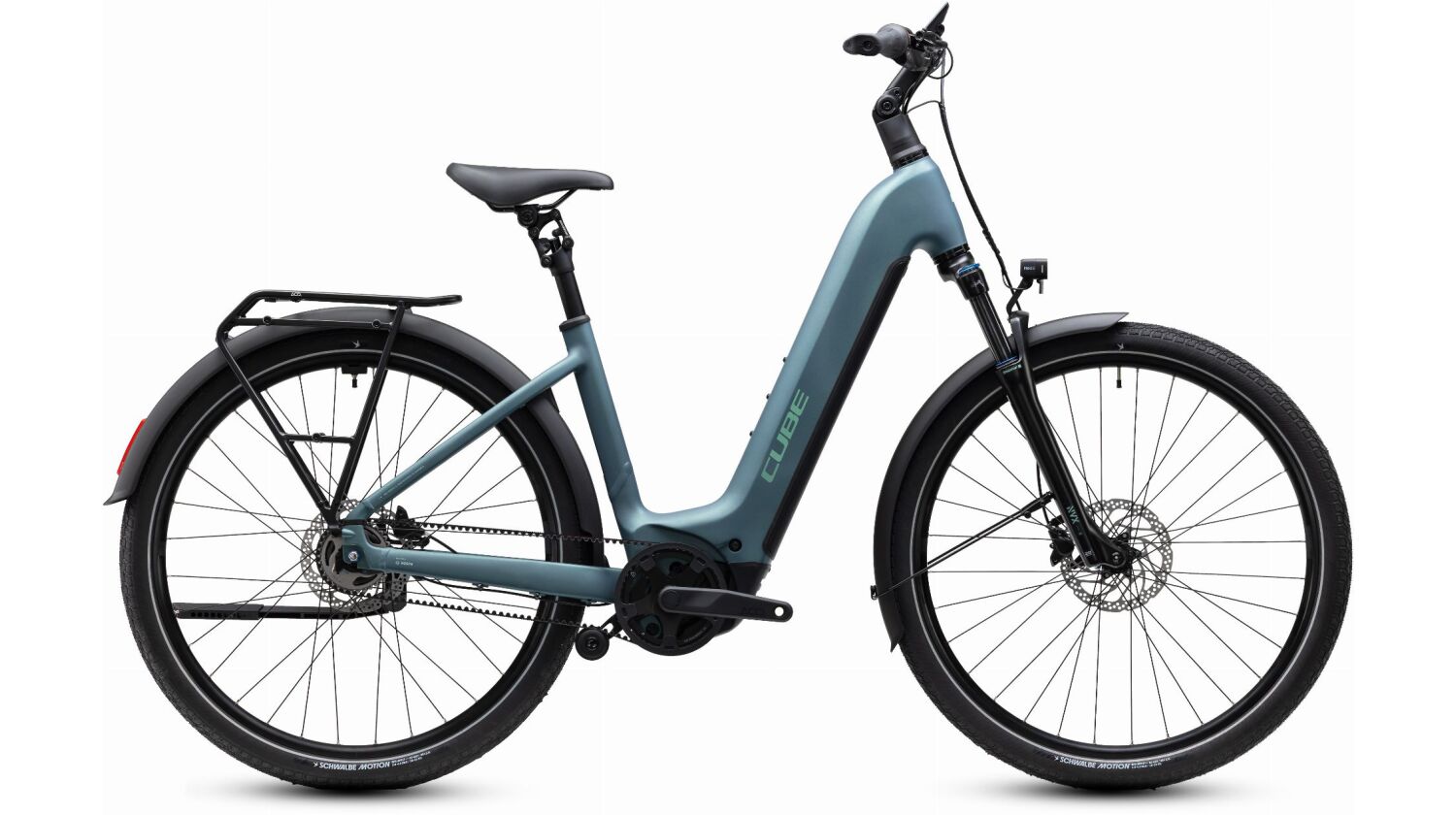 Cube Touring Hybrid Deluxe SLX 800 Wh E-Bike Easy Entry 28" greengranit´n´green
