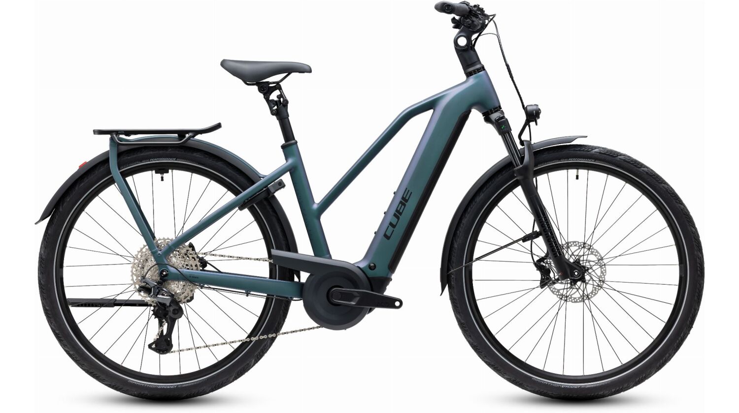 Cube Kathmandu Hybrid Pro 800 Wh E-Bike Trapeze 28" smaragdgrey´n´black