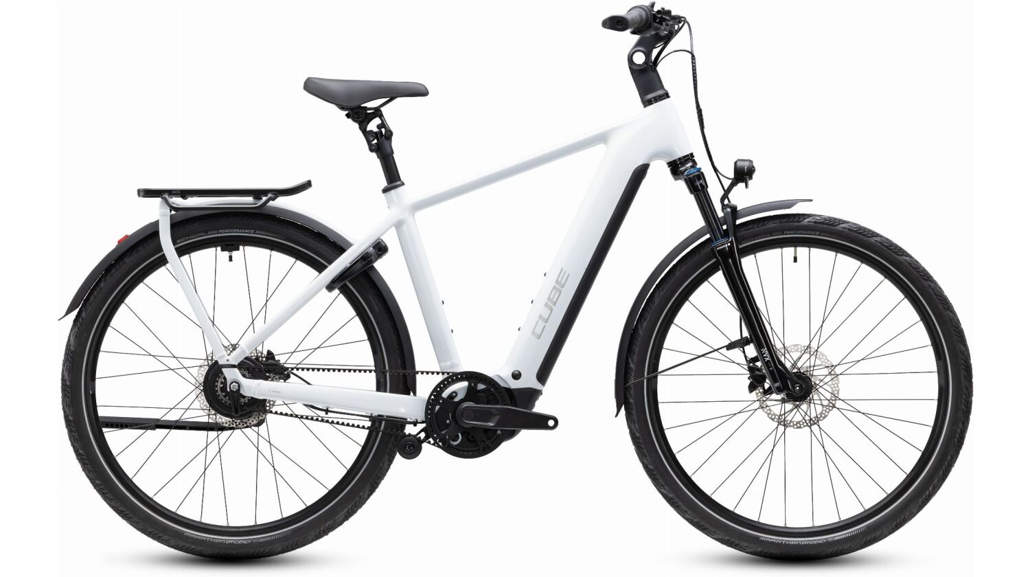 Cube Kathmandu Hybrid Deluxe Pro 800 Wh E-Bike Diamant 28" metallicwhite´n´chrome
