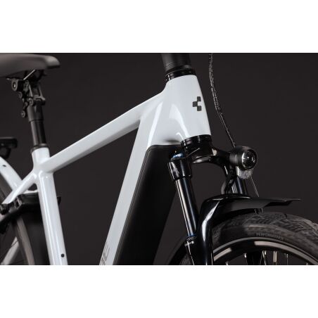 Cube Kathmandu Hybrid Deluxe Pro 800 Wh E-Bike Diamant 28" metallicwhite&acute;n&acute;chrome