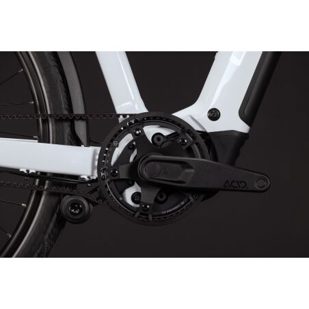 Cube Kathmandu Hybrid Deluxe Pro 800 Wh E-Bike Trapeze 28" metallicwhite&acute;n&acute;chrome