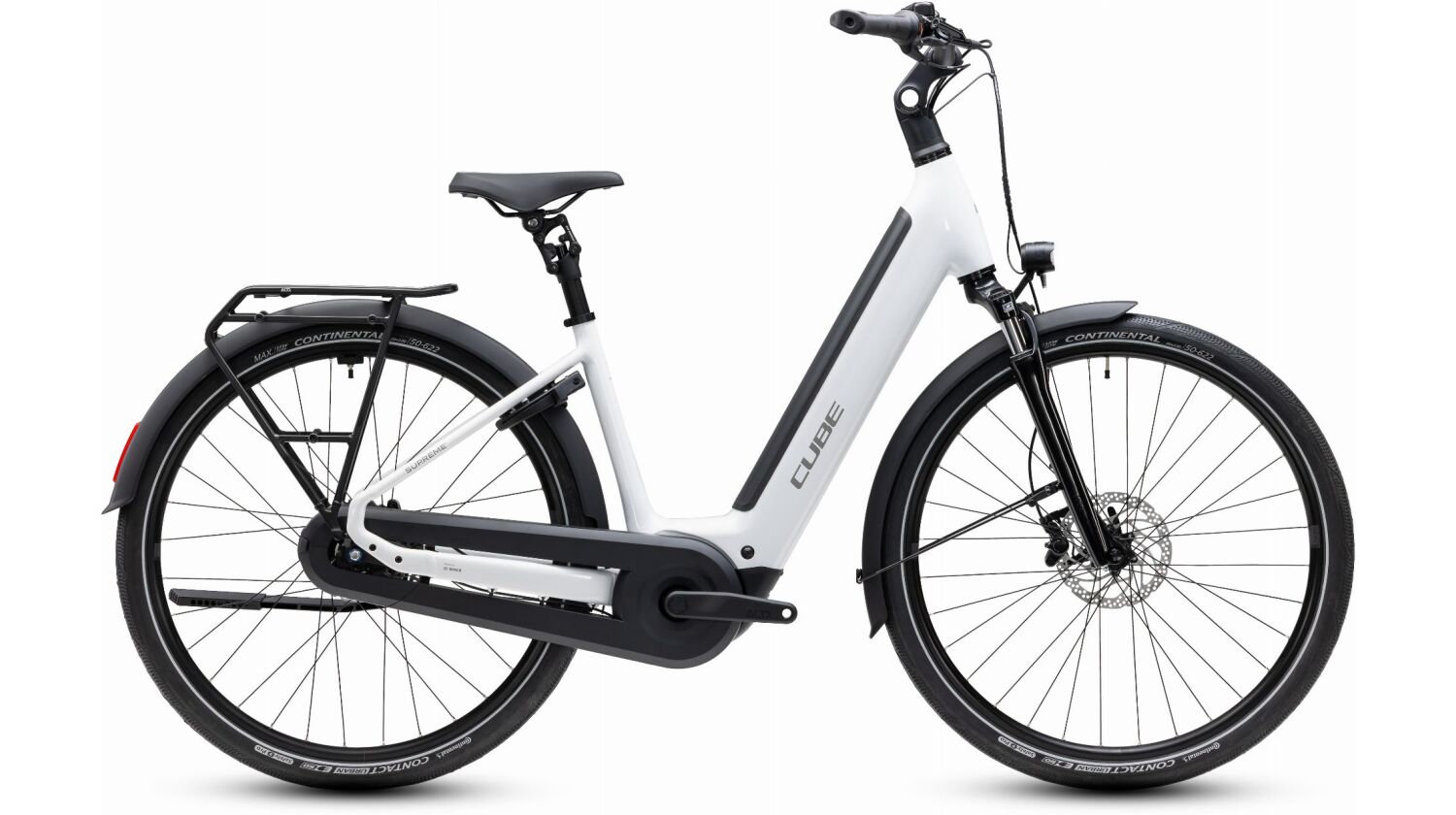 Cube Supreme RT Hybrid Comfort EX 600 Wh E-Bike Easy Entry metallicwhite´n´reflex