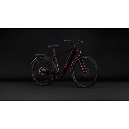 Cube Kathmandu Hybrid C:62 SLX 400X Wh E-Trekkingbike Diamant 28" liquidred&acute;n&acute;red inkl. ACID Faltschloss RIGID 90 + ACID Seitentaschen Pro SMLink 2.0