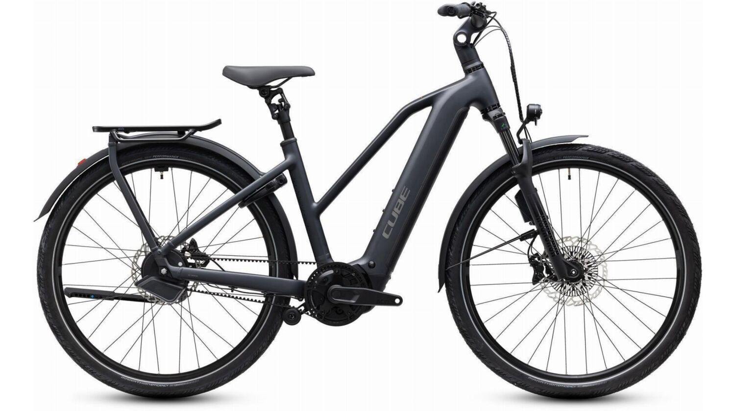 Cube Kathmandu Hybrid Deluxe EXC 800 Wh E-Trekkingbike Trapeze 28" stealthgrey´n´grey inkl. ACID Einsteckkette + ACID Seitentaschen SMLink
