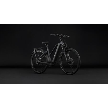 Cube Kathmandu Hybrid Deluxe EXC 800 Wh E-Trekkingbike Trapeze 28" stealthgrey&acute;n&acute;grey inkl. ACID Einsteckkette + ACID Seitentaschen SMLink
