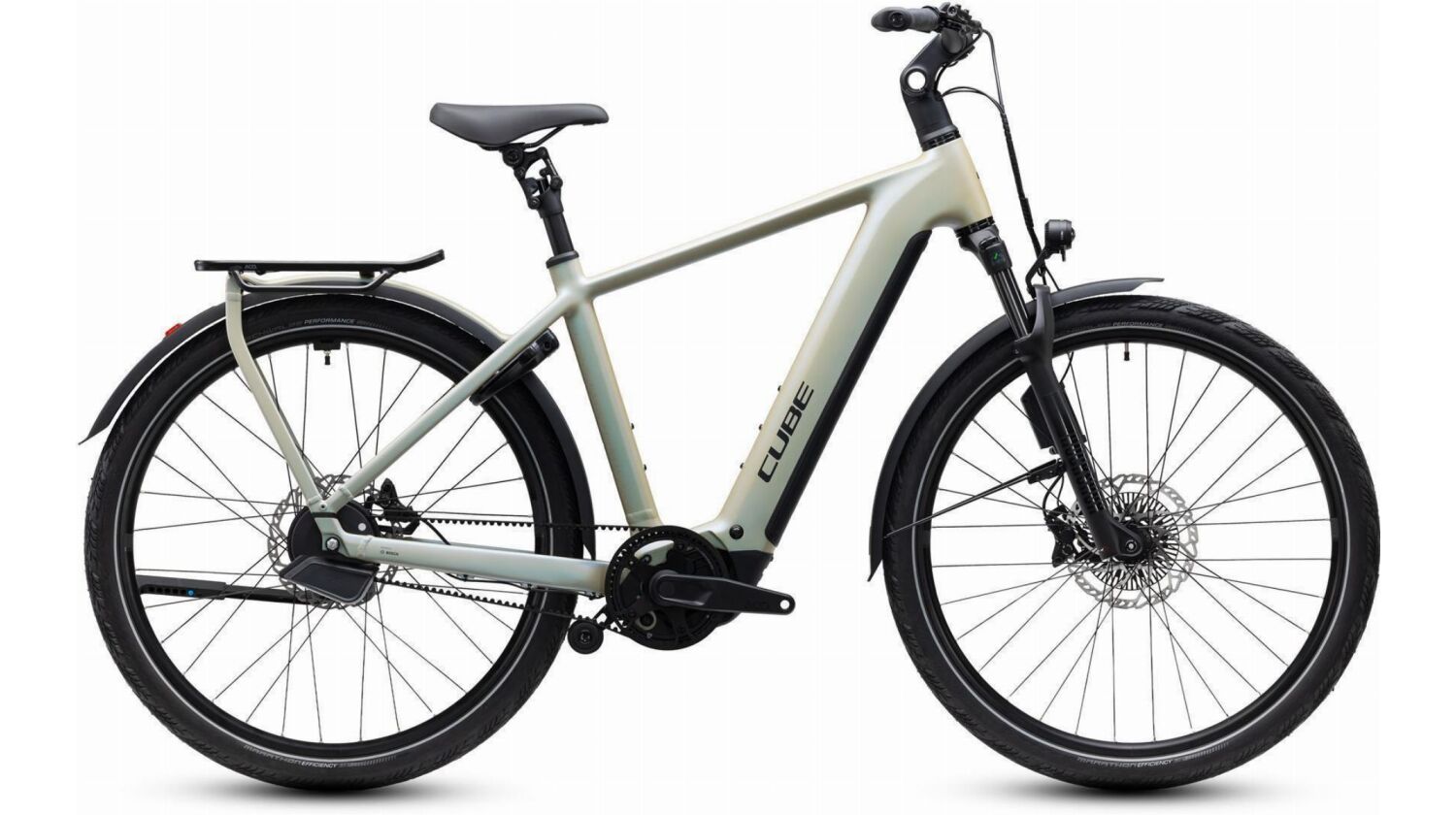 Cube Kathmandu Hybrid Deluxe EXC 800 Wh E-Trekkingbike Diamant 28" glintsand´n´black inkl. ACID Einsteckkette + ACID Seitentaschen SMLink