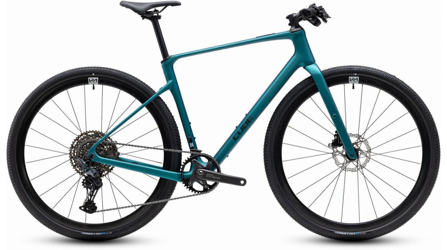 Cube Nulane C:62 SLX Fitnessbike Diamant 28" metallicpetrol´n´black inkl. ACID Beleuchtungsset Pro 100 Lux