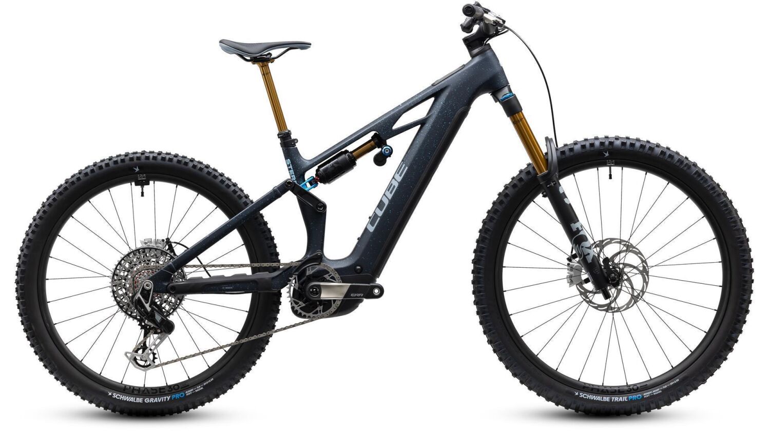 Cube Stereo Hybrid ONE77 HPC SLT 800 Wh E-Bike Fully 29" bluegalaxy´n´grey