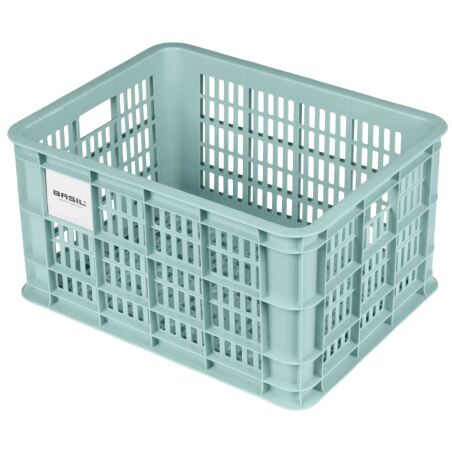 Basil Crate Fahrradkasten silberblau