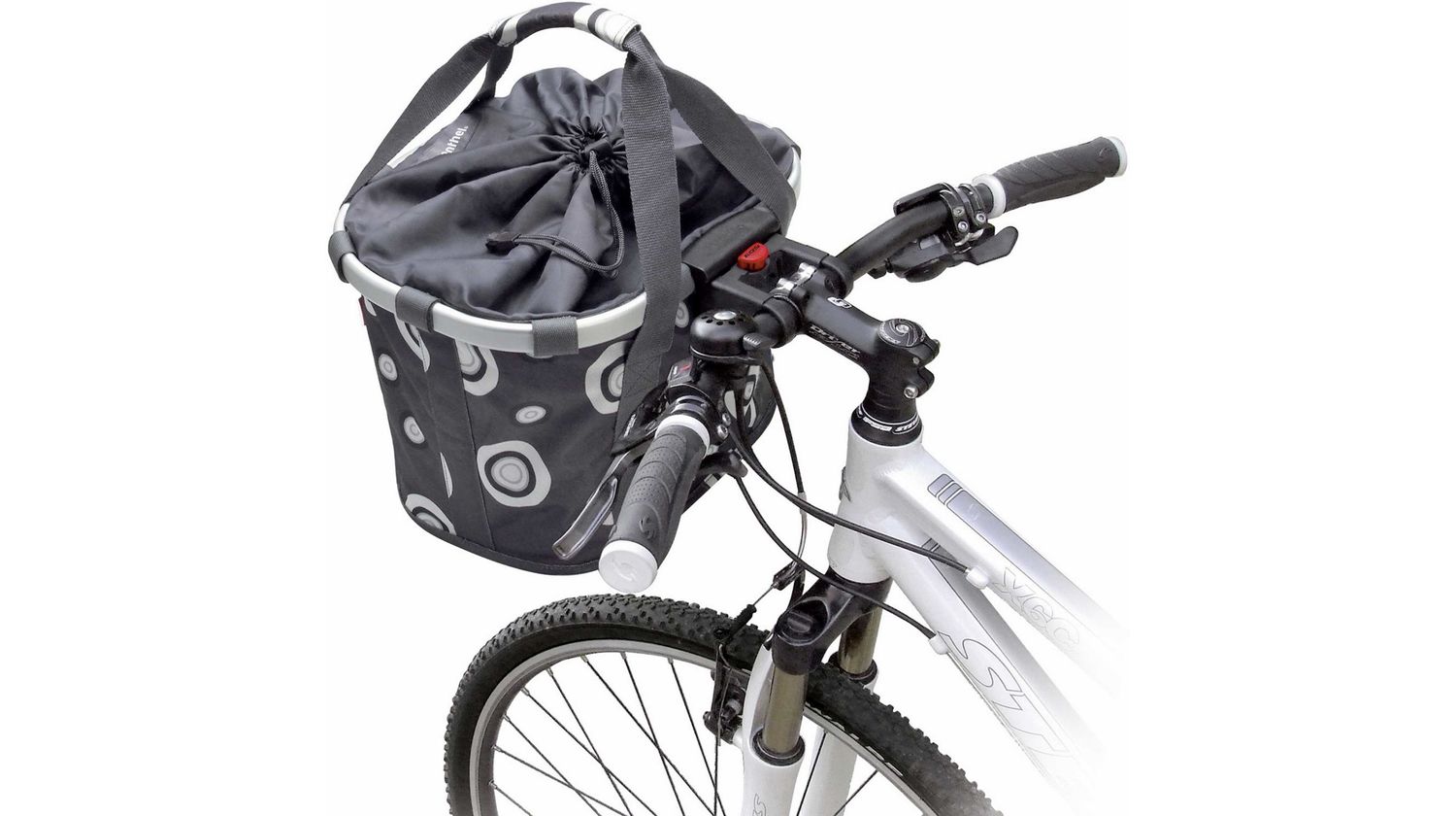 KLICKfix Reisenthel Bikebasket Lenkertasche mit Aluminumrahmen Bubbles-anthracite