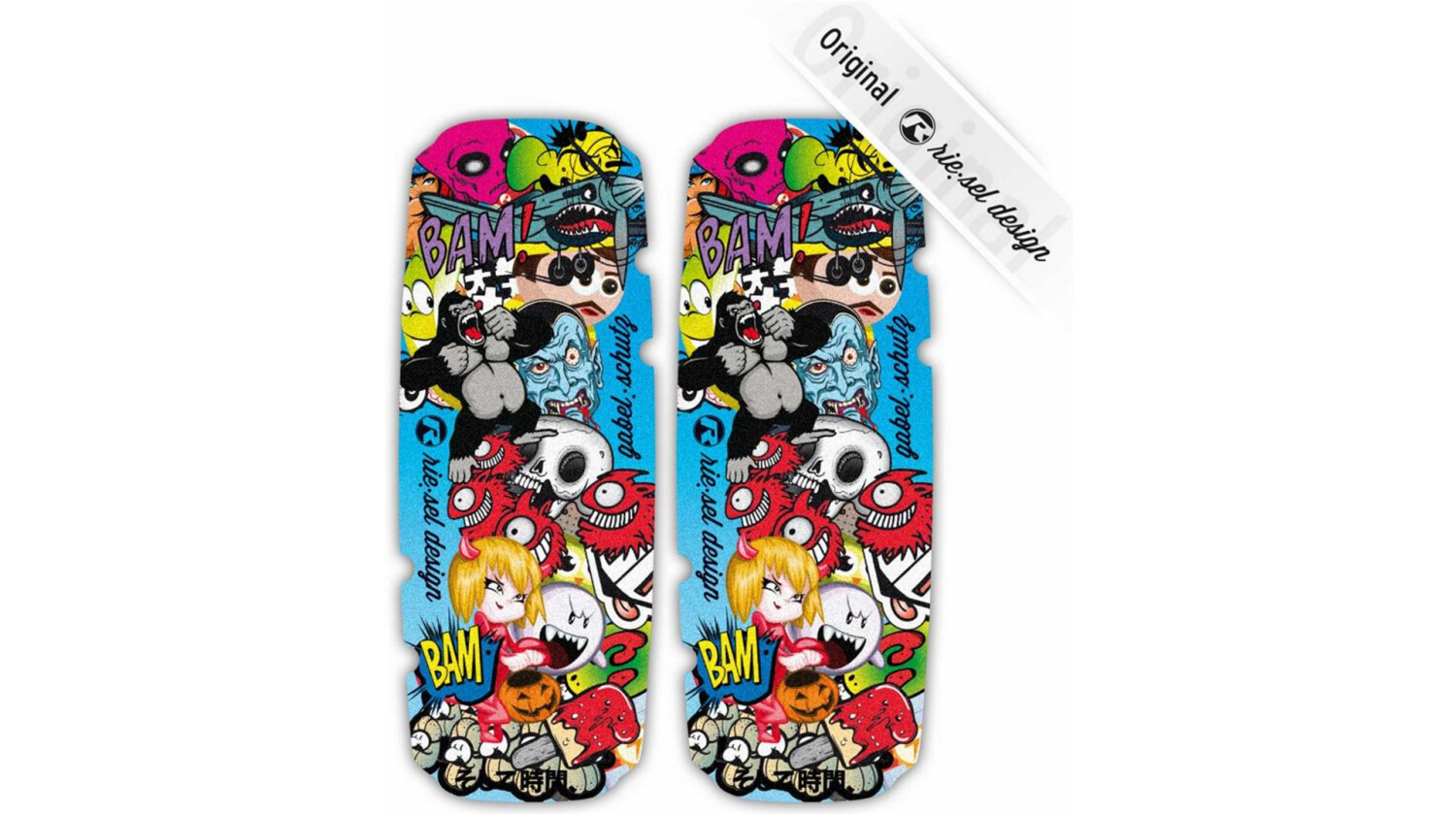 rie:sel gabelschu:tz Gabelschutz Stickerbomb colour