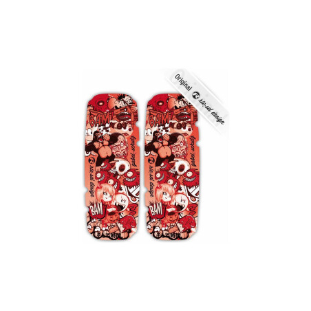 rie:sel gabelschu:tz Gabelschutz Stickerbomb red