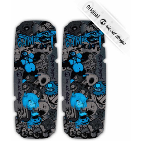 rie:sel gabelschu:tz Gabelschutz Stickerbomb ultrablack blue