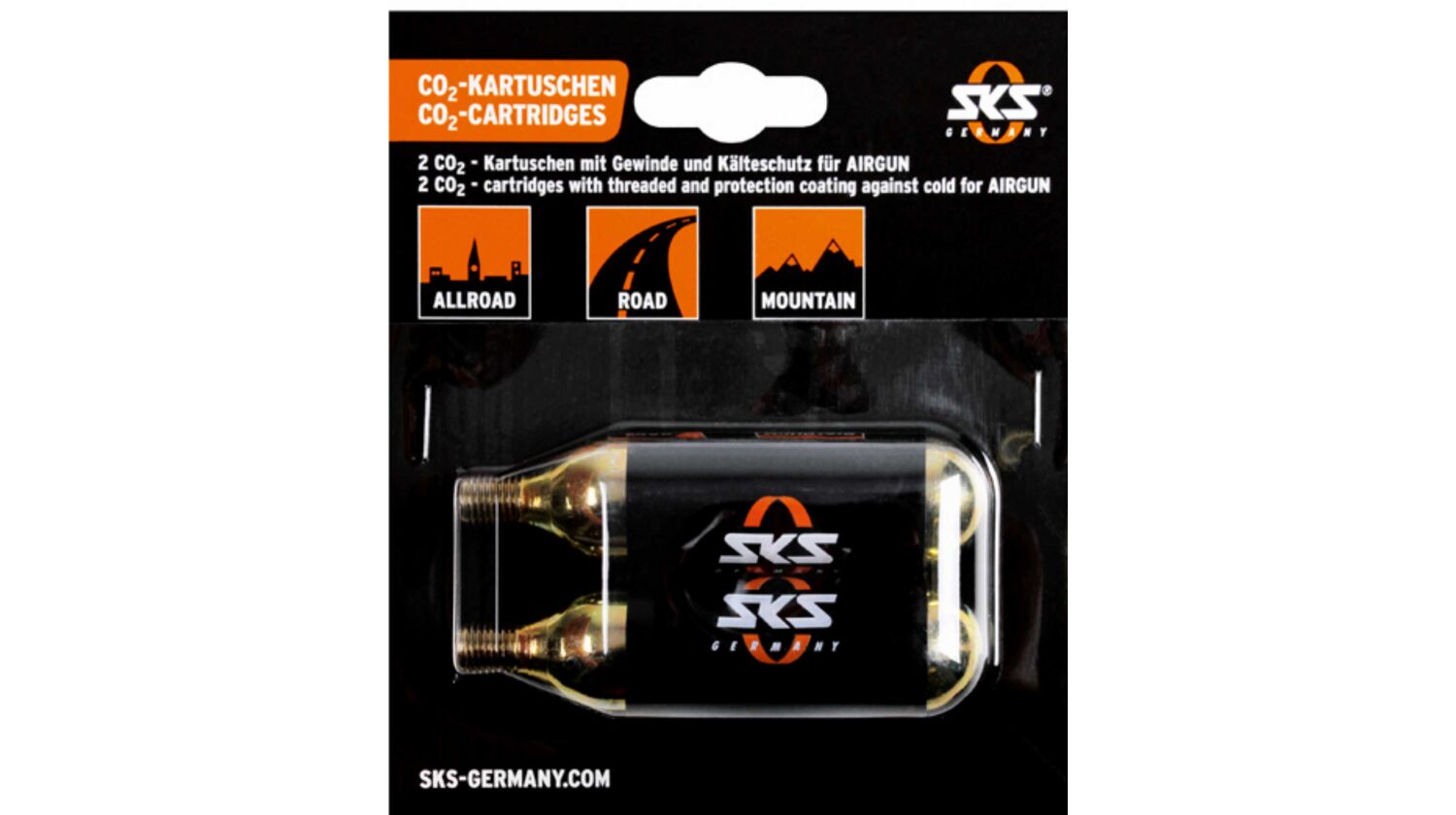 SKS GERMANY CO²-Kartuschen Set mit Gewinde