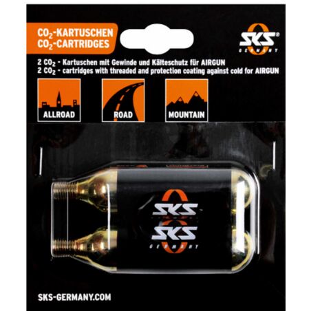 SKS GERMANY CO²-Kartuschen Set mit Gewinde