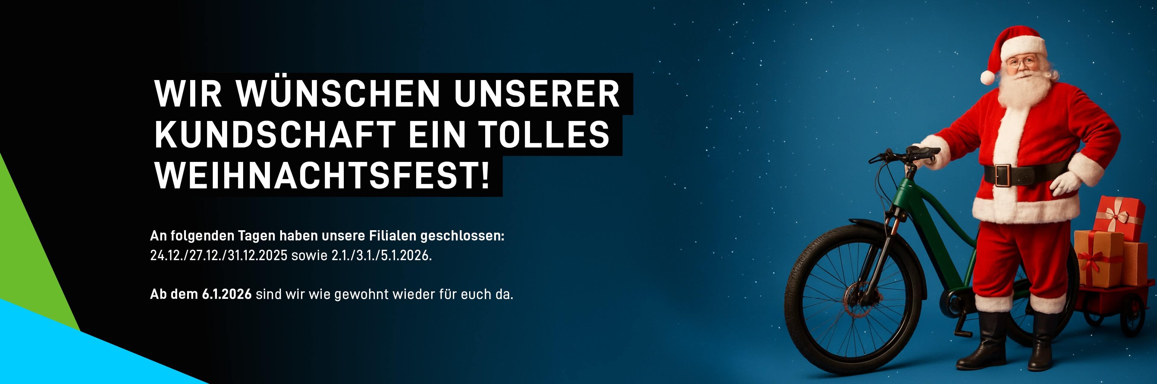Die Fahrrad-Kette und Cube Stores im Elbtal wünschen Frohe Weihnachten