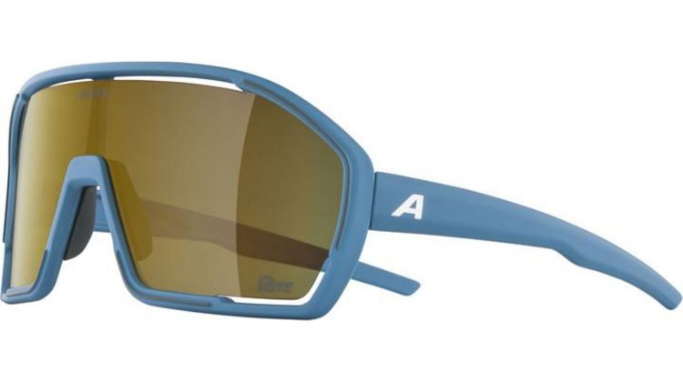 Alpina Bonfire Q-Lite Sportbrille smoke-blue matt/mirror gold one size