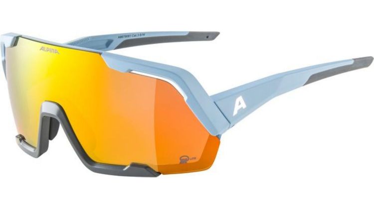 Alpina Rocket Q-Lite Sportbrille smoke-blue matt/mirror gold one size