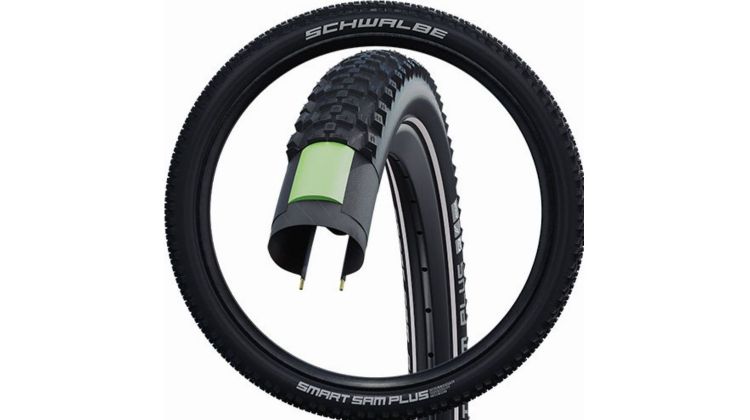 Schwalbe Smart Sam Plus DD, GreenGuard, Performance Line, Tube, SnakeSkin Drahtreifen 29 Addix black-reflex