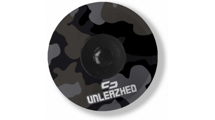 Unleazhed AL01 Top Cap Aluminium Logo Skin 1 pcs, 1 aluminium screw M6 camo